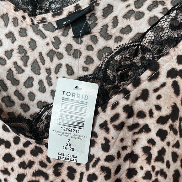 NWT TORRID Sophie Leopard Satin Charmeuse Camisole - Picture 10 of 12